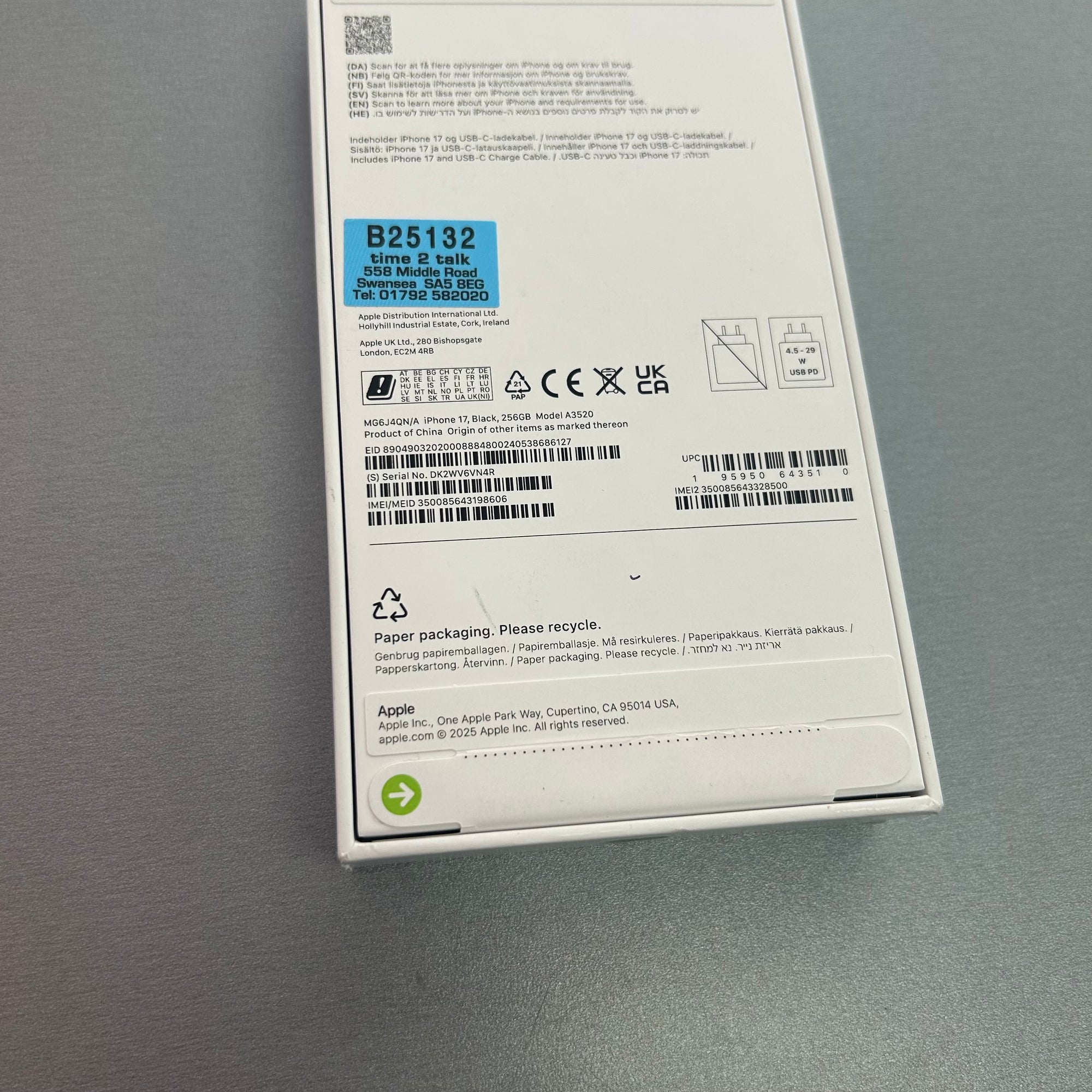 Sealed Brand New Apple iPhone 17 256GB Black