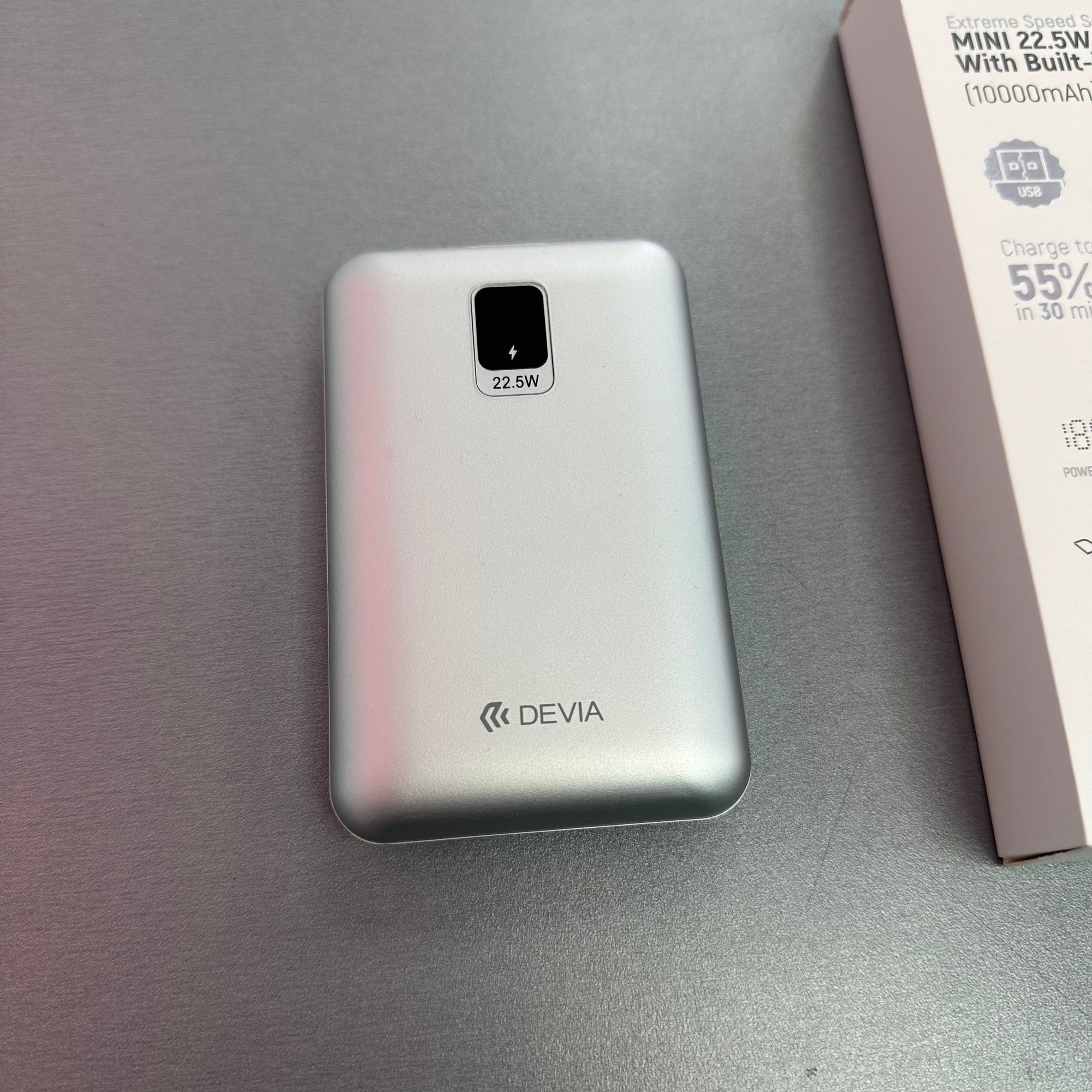 Devia 22.5W 10000 mAh Mini Fast Charging Power Bank with cables