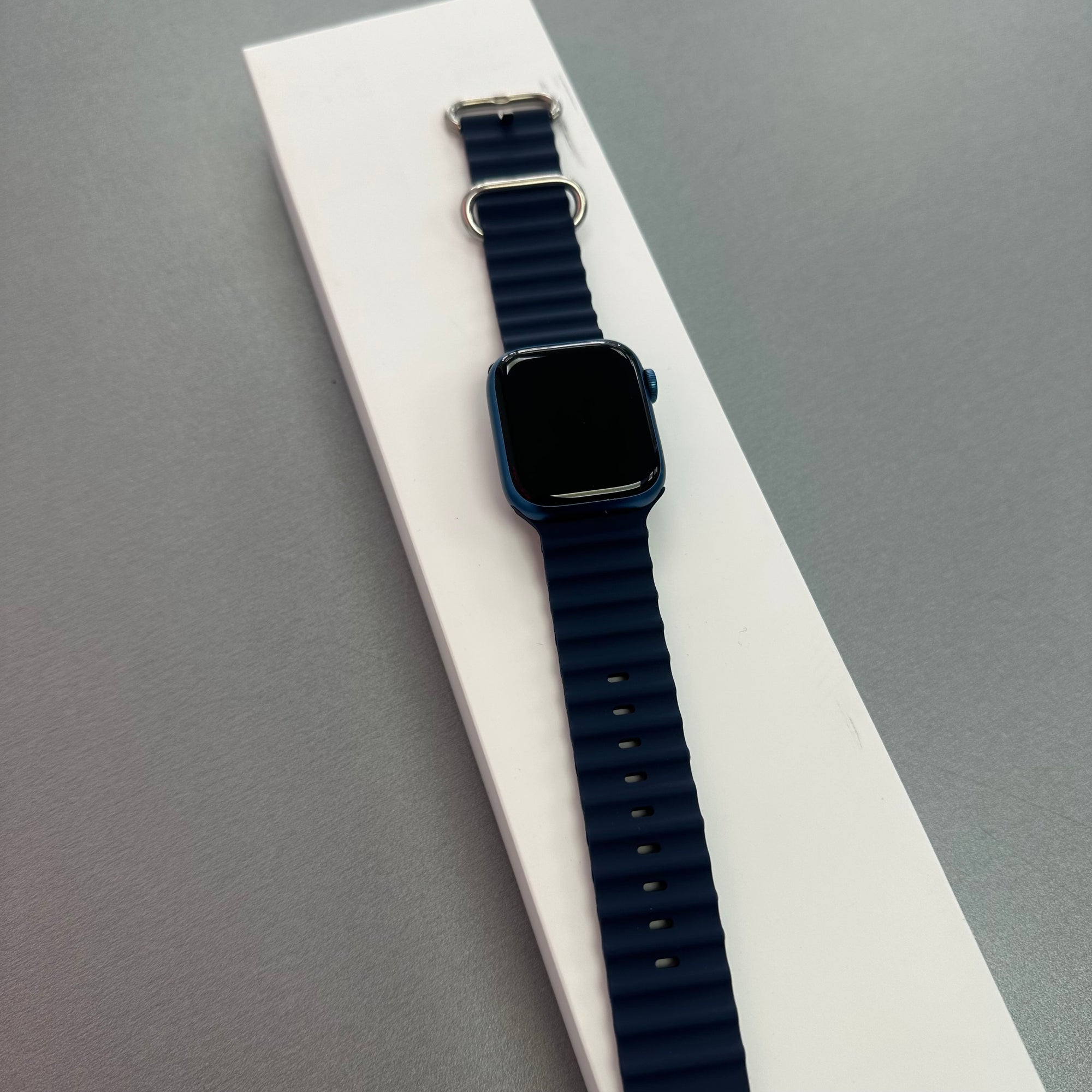 Apple Watch Series 7, 41mm GPS and Cellular Blue Aluminium Case &amp; Blue Sports Band