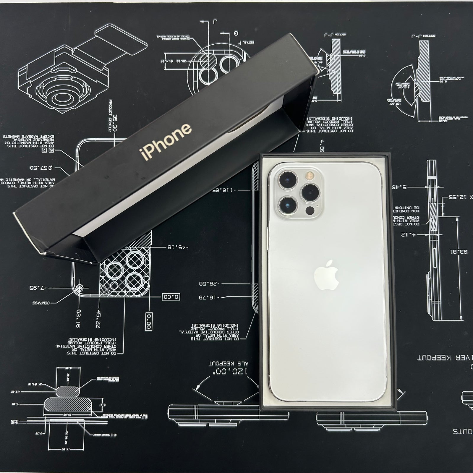 Apple iPhone 12 Pro Max 256GB Silver 100% Battery Health