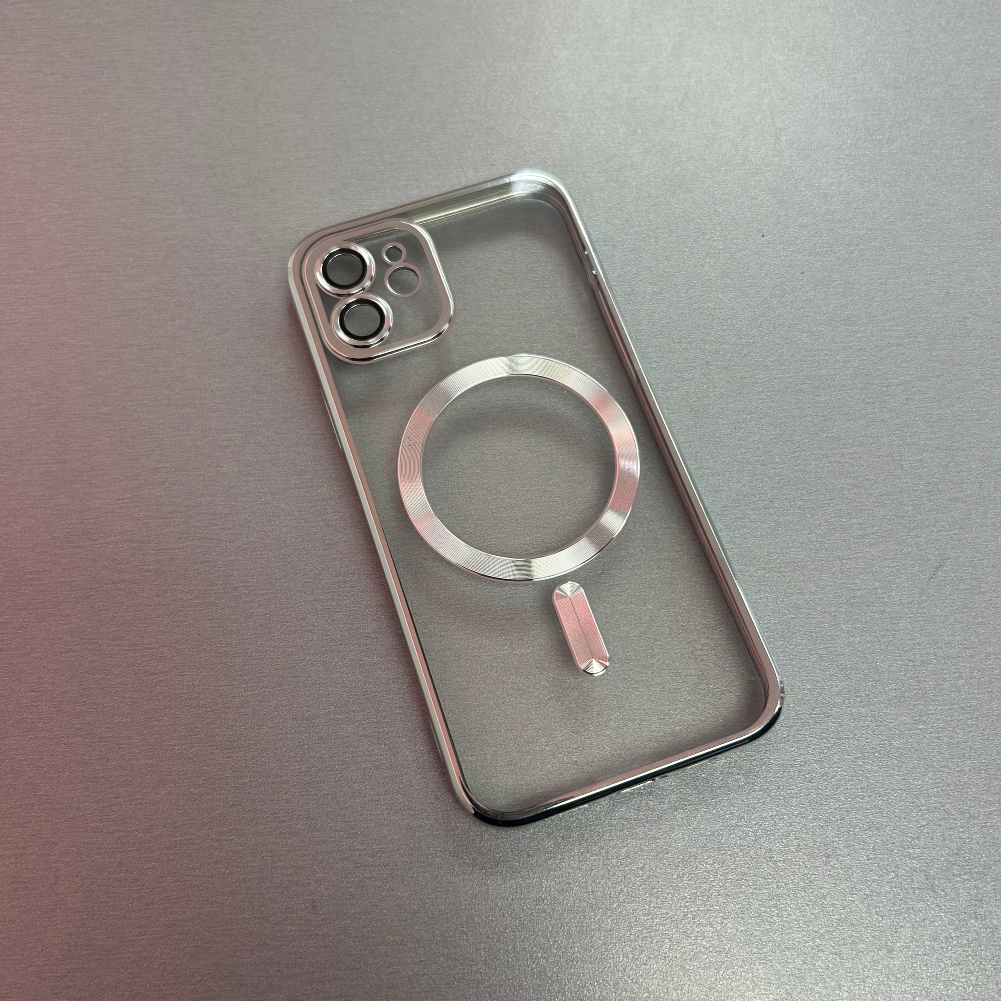 Silver Magsafe Rear Case &amp; camera lens protection for iPhone