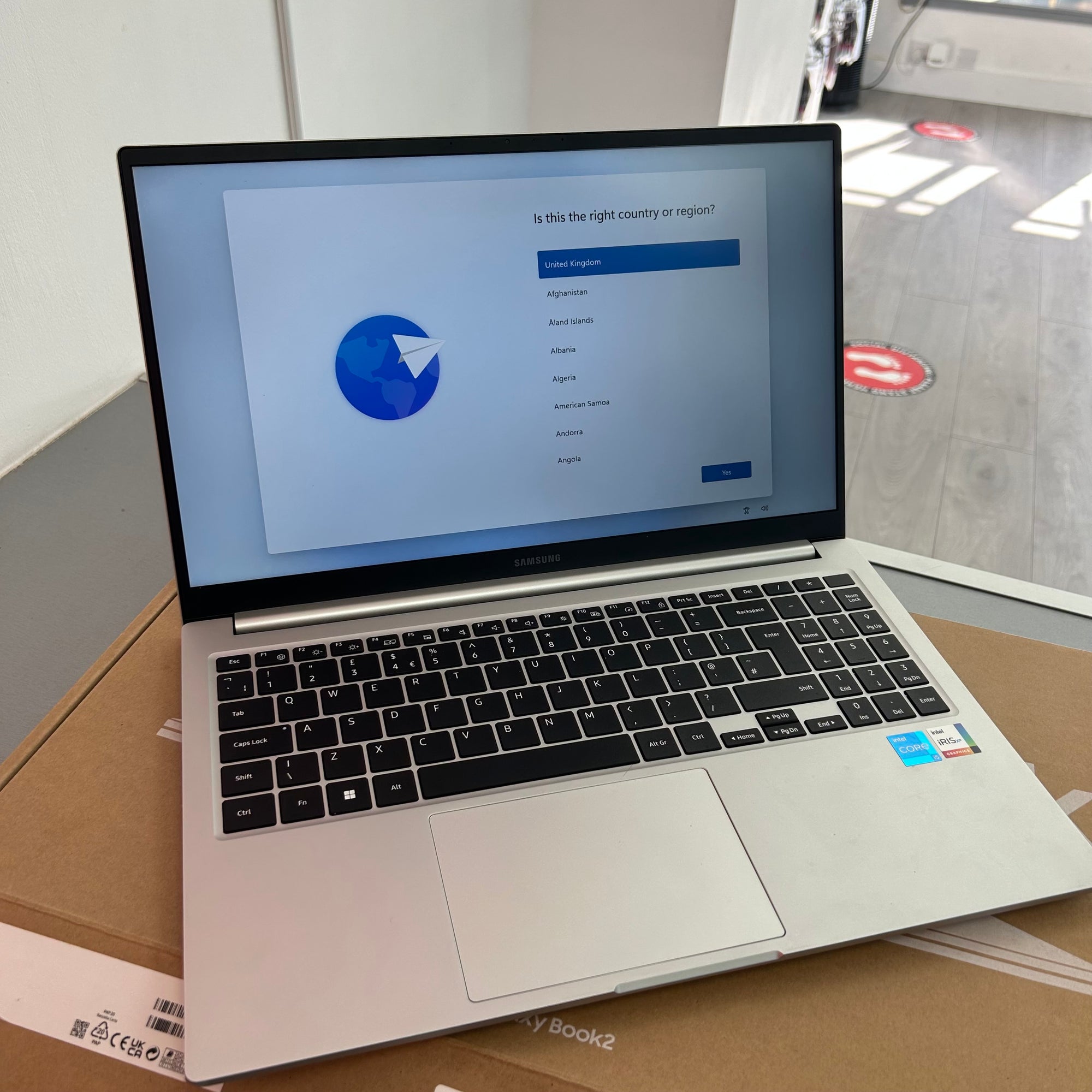 Ex Display - Samsung Book 2 Laptop - Grey, 256GB SSD, 15.6 inch screen, Intel i5 12th Gen, 8GB RAM (2023 Model)