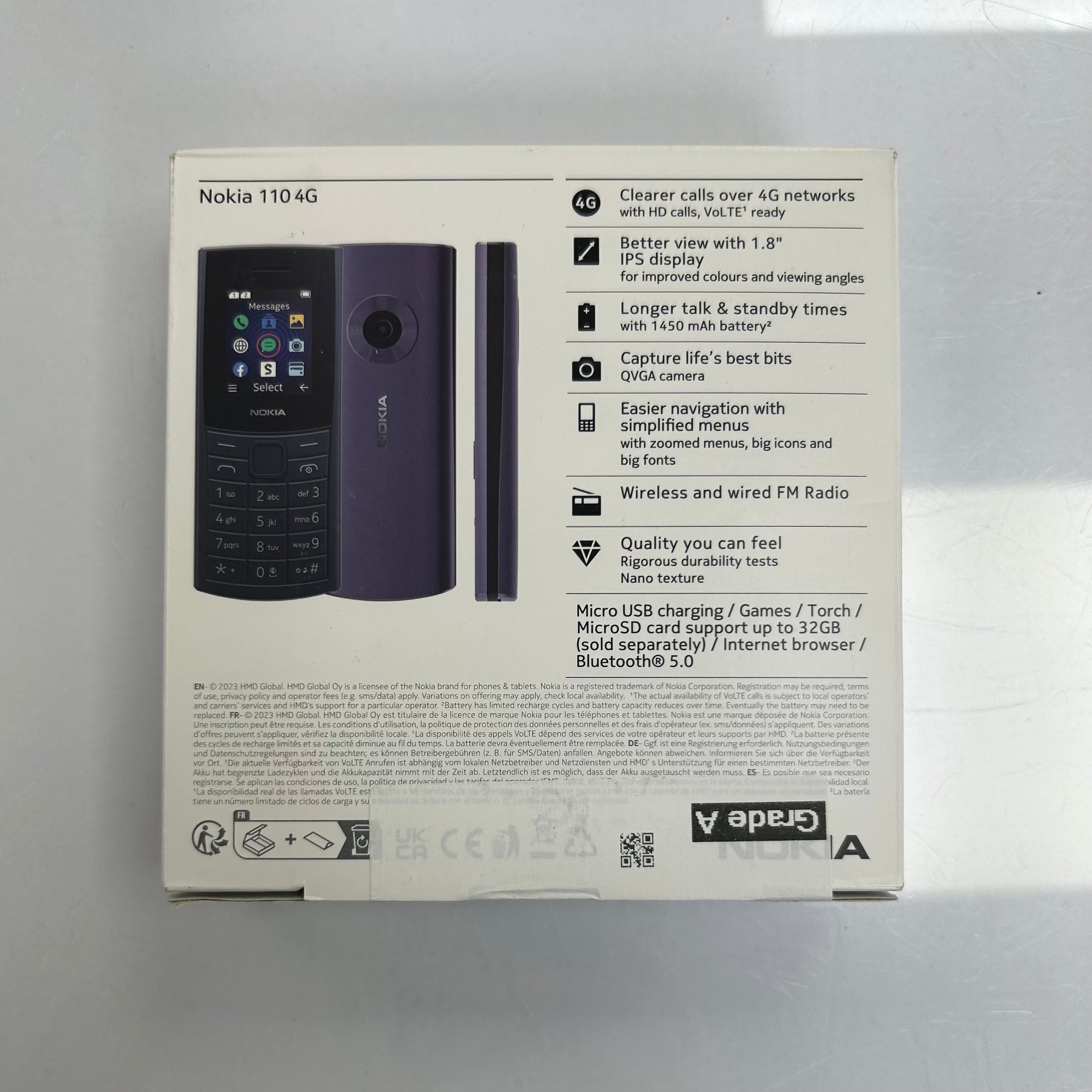 Nokia 110 4G Basic Mobile Phone (Black Only)