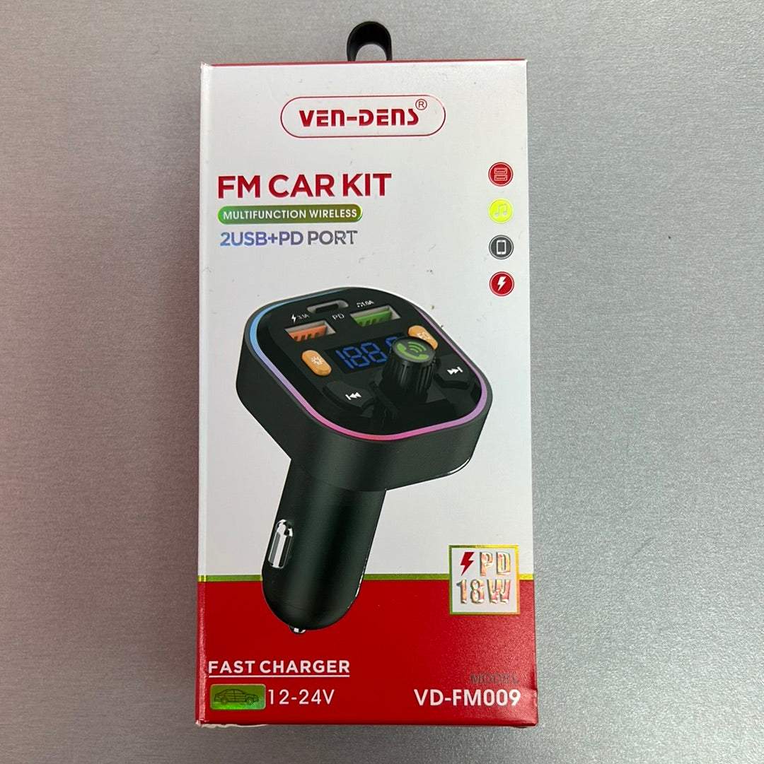 VEN-DENS FM Car Kit + 3 Power Adapters