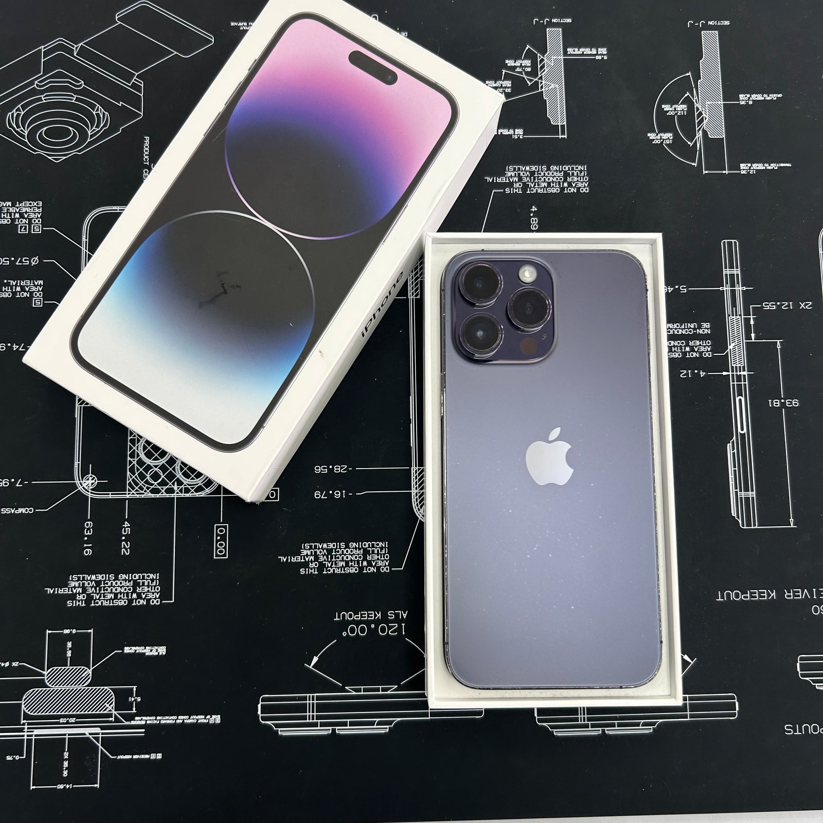 Apple iPhone 14 Pro Max Purple 128GB - 100% Battery Health