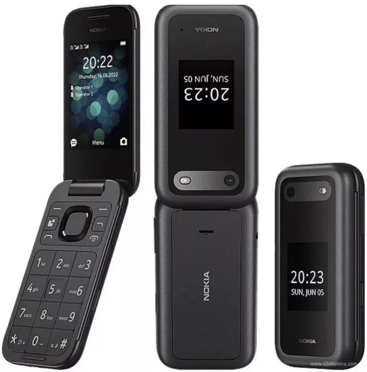 Nokia 2660 4G Flip Phone New Sealed in Black, Red or Blue