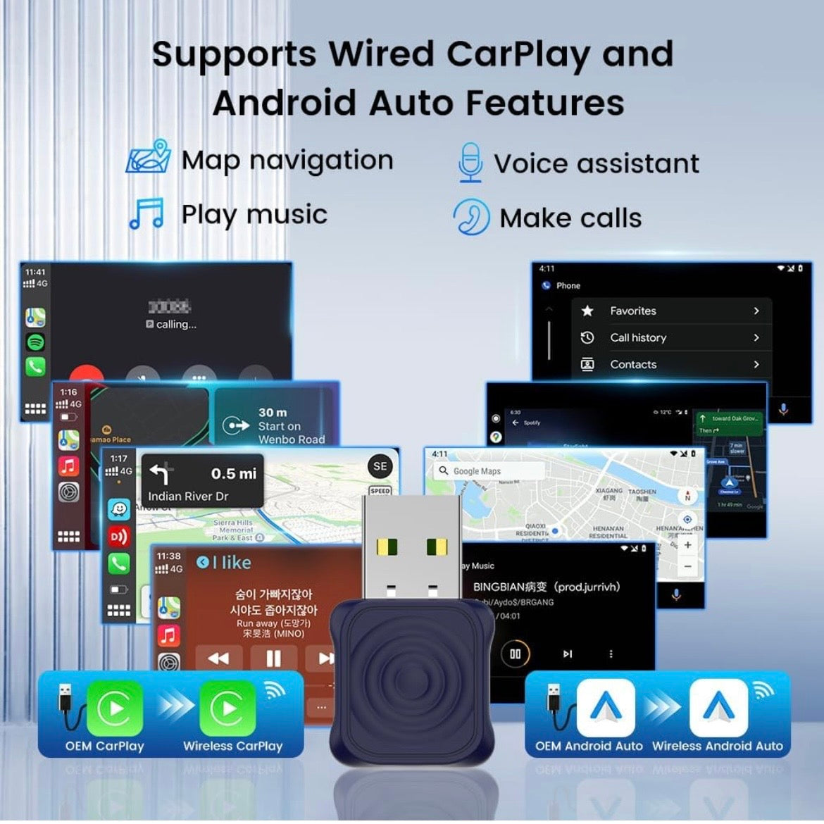 Carlinkit Mini Ultra Apple CarPlay or Android Auto Wireless Connector