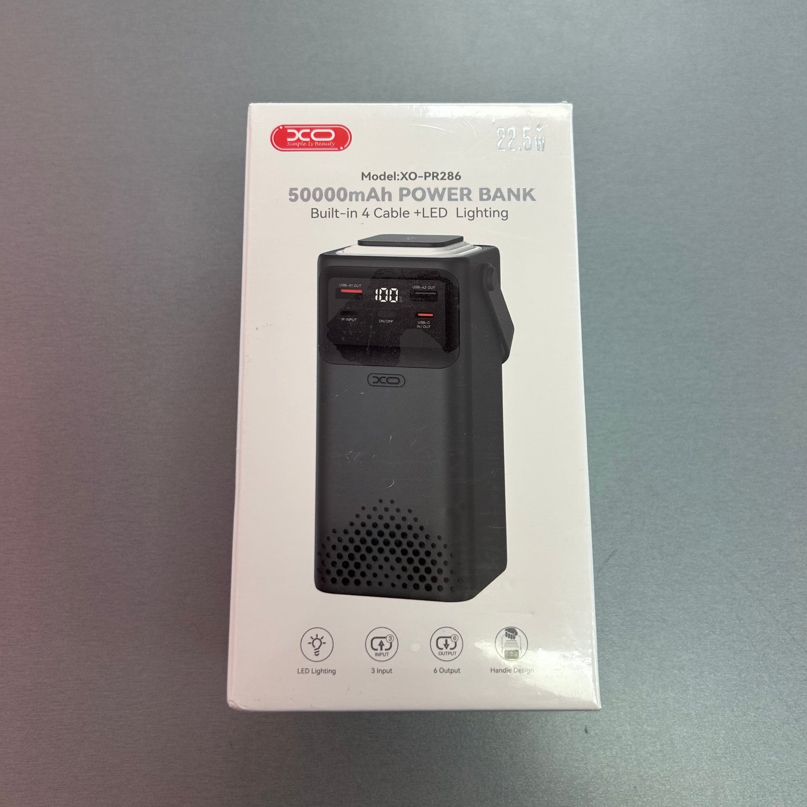 XO 22.5W 50000 mAh Fast Charging Power Bank & Leads built in