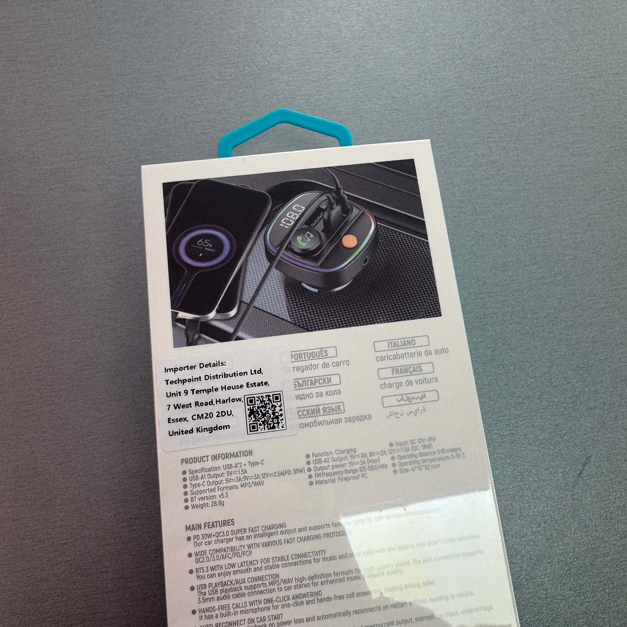 Devia 30W Dual USB Wireless MP3 Fast Car Charger (FM Car Kit)