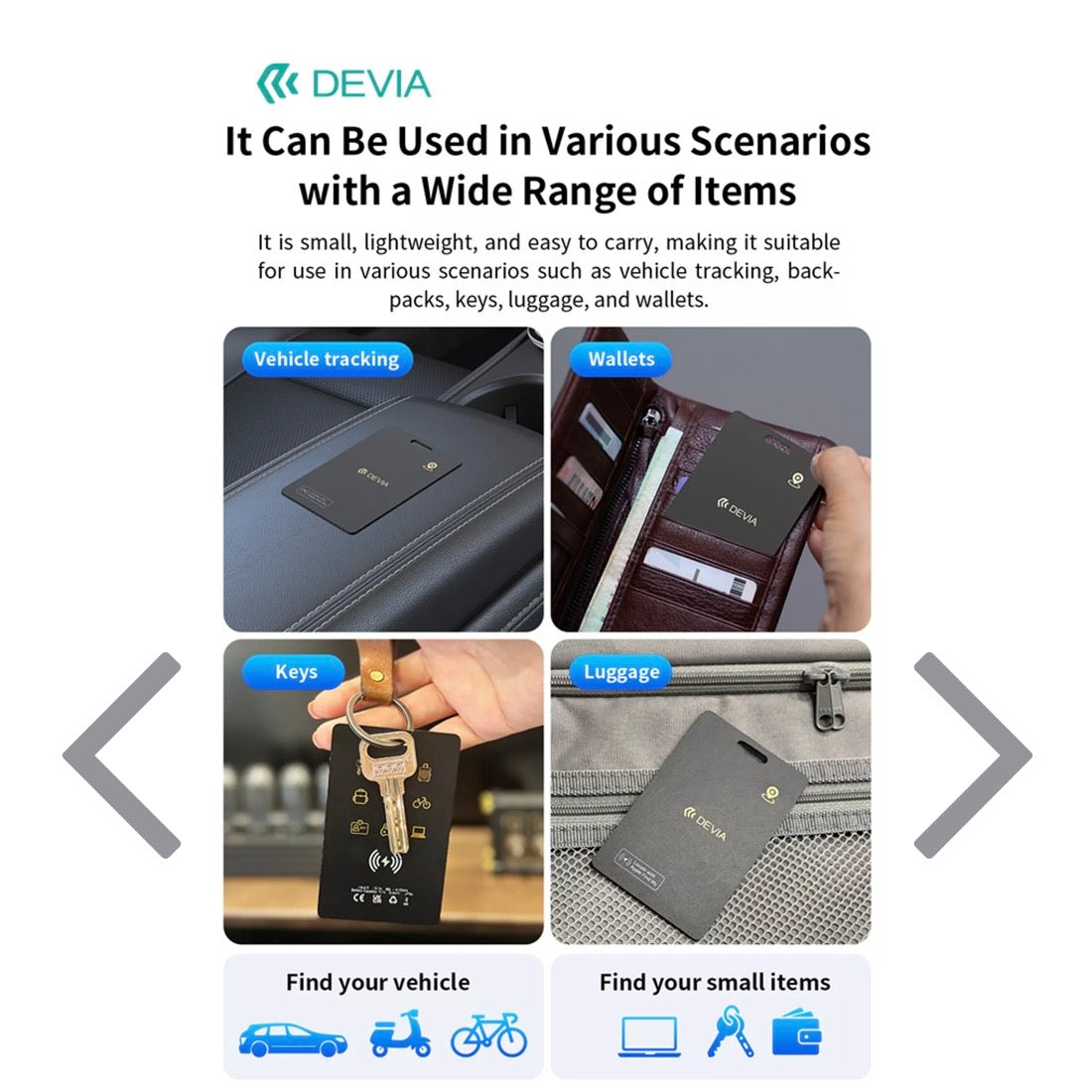 Devia Lite Tag - Card Sized - Anti Loss Tracking Device
