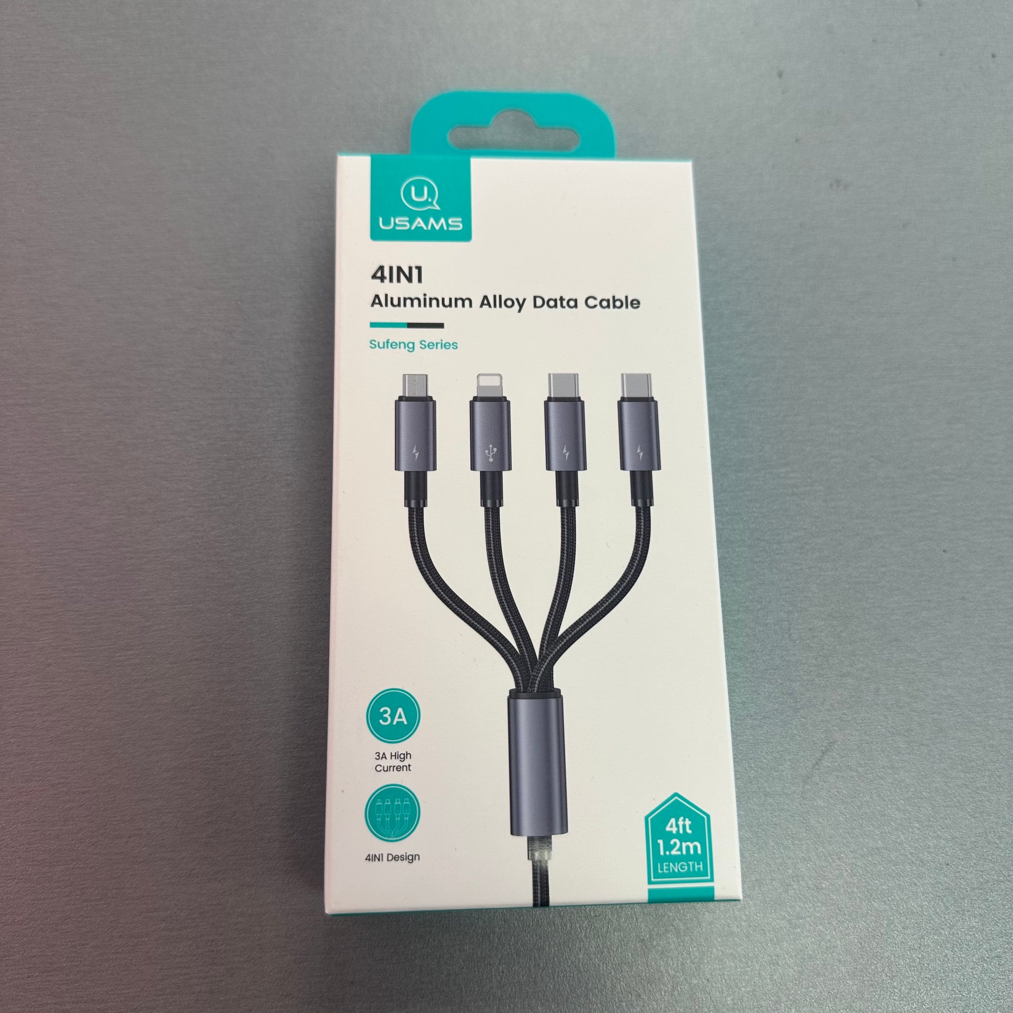 4 in 1 Data and Charging Cable 15W (1.2 Meter)
