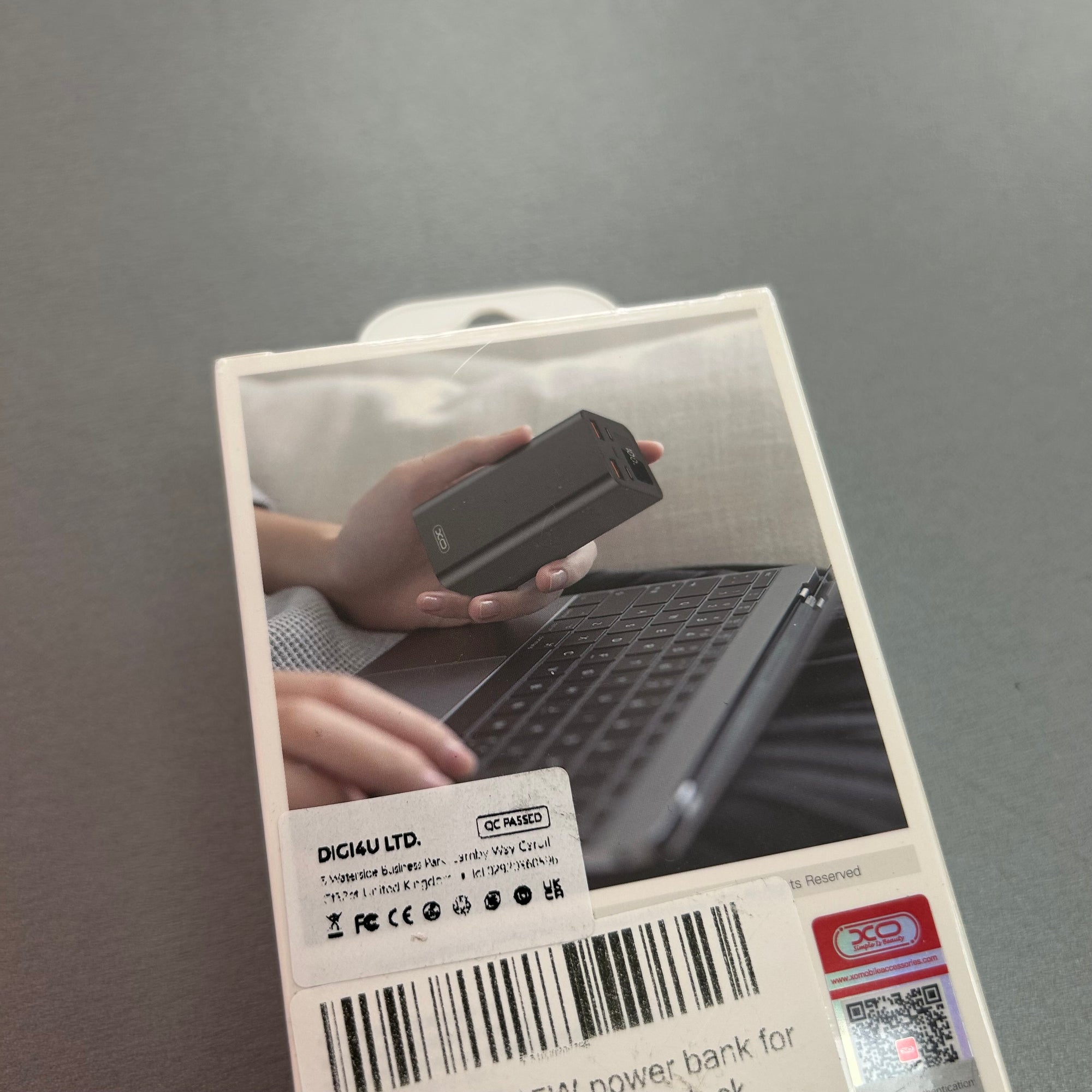 XO 65W 20000 mAh Fast Charging Power Bank with LED display