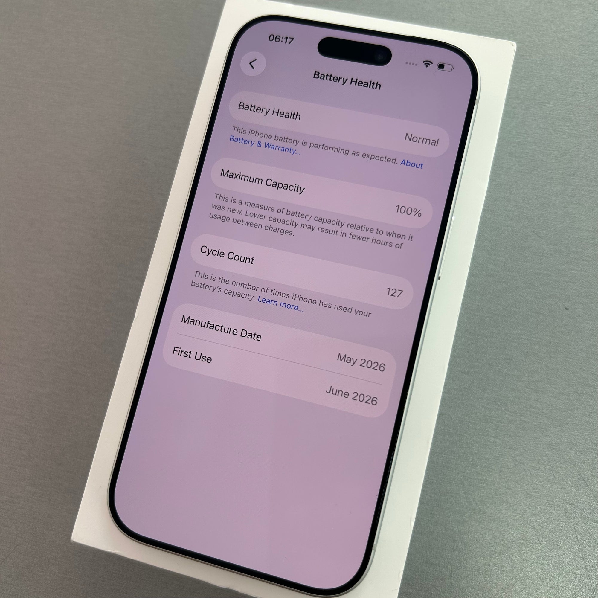 Apple iPhone 17 Pro 256GB Silver - 100% Battery Health like new condition