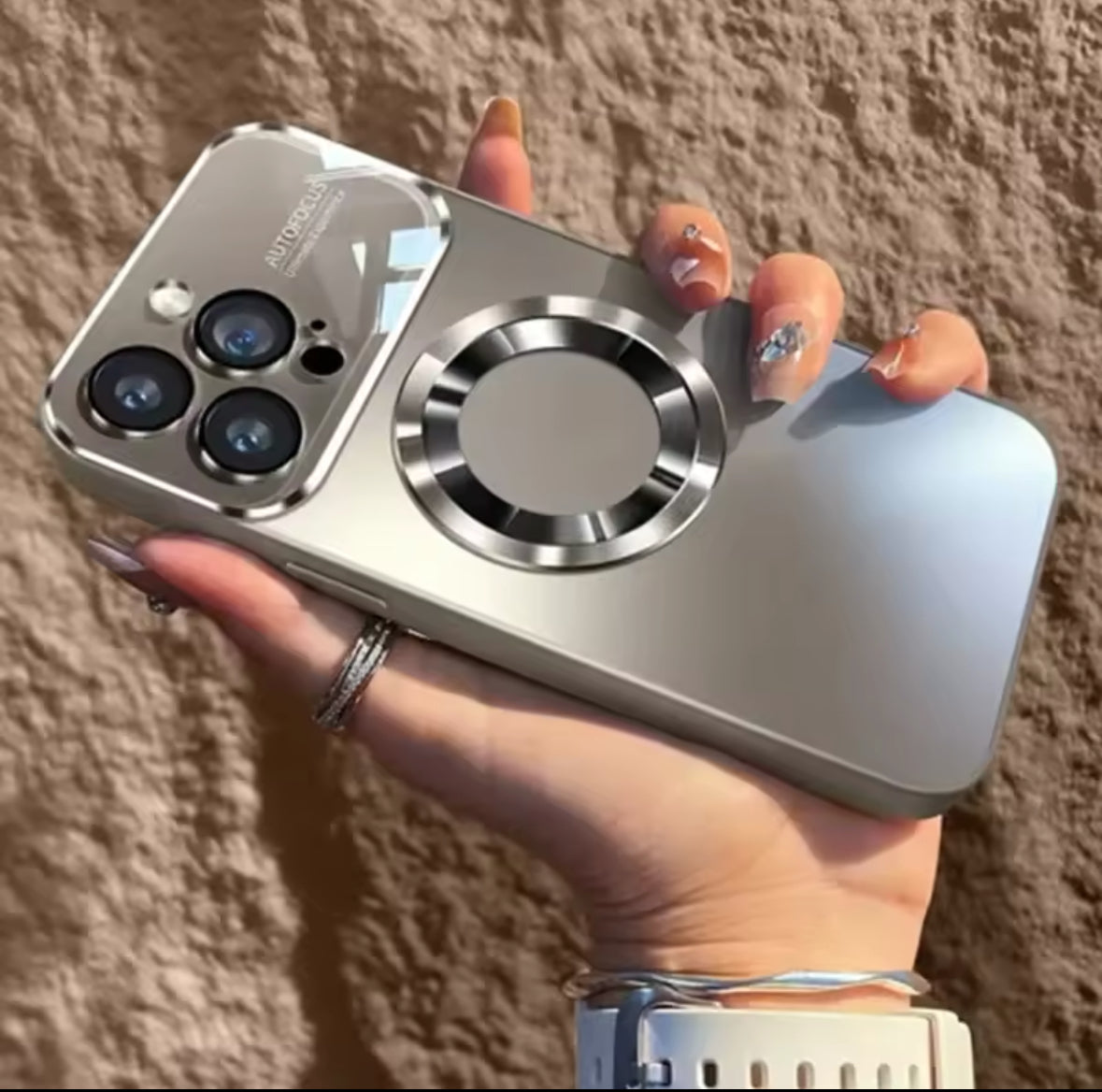 Luxury Titanium Magsafe Rear Case &amp; camera lens protection for iPhone