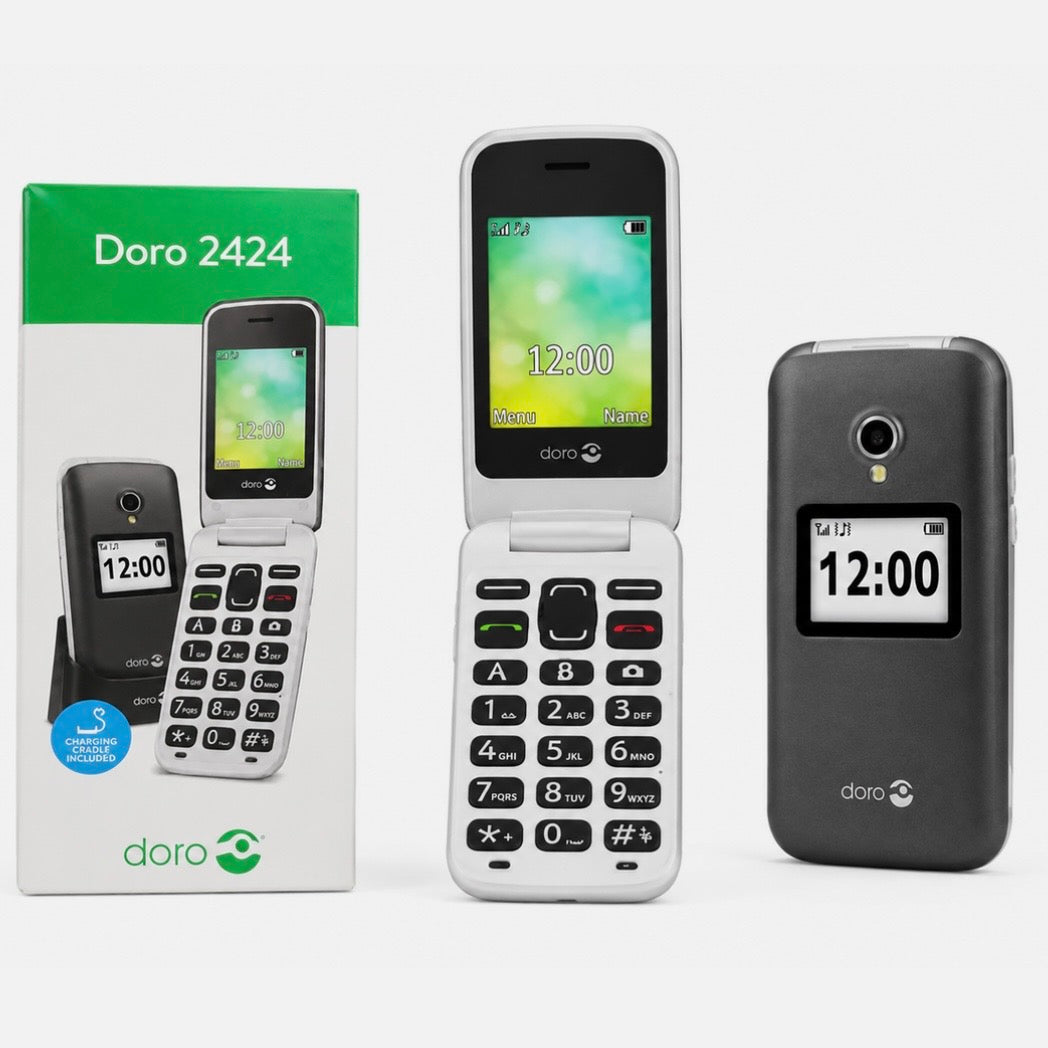 Doro 2424 Unlocked Basic Flip Phone for Elderly