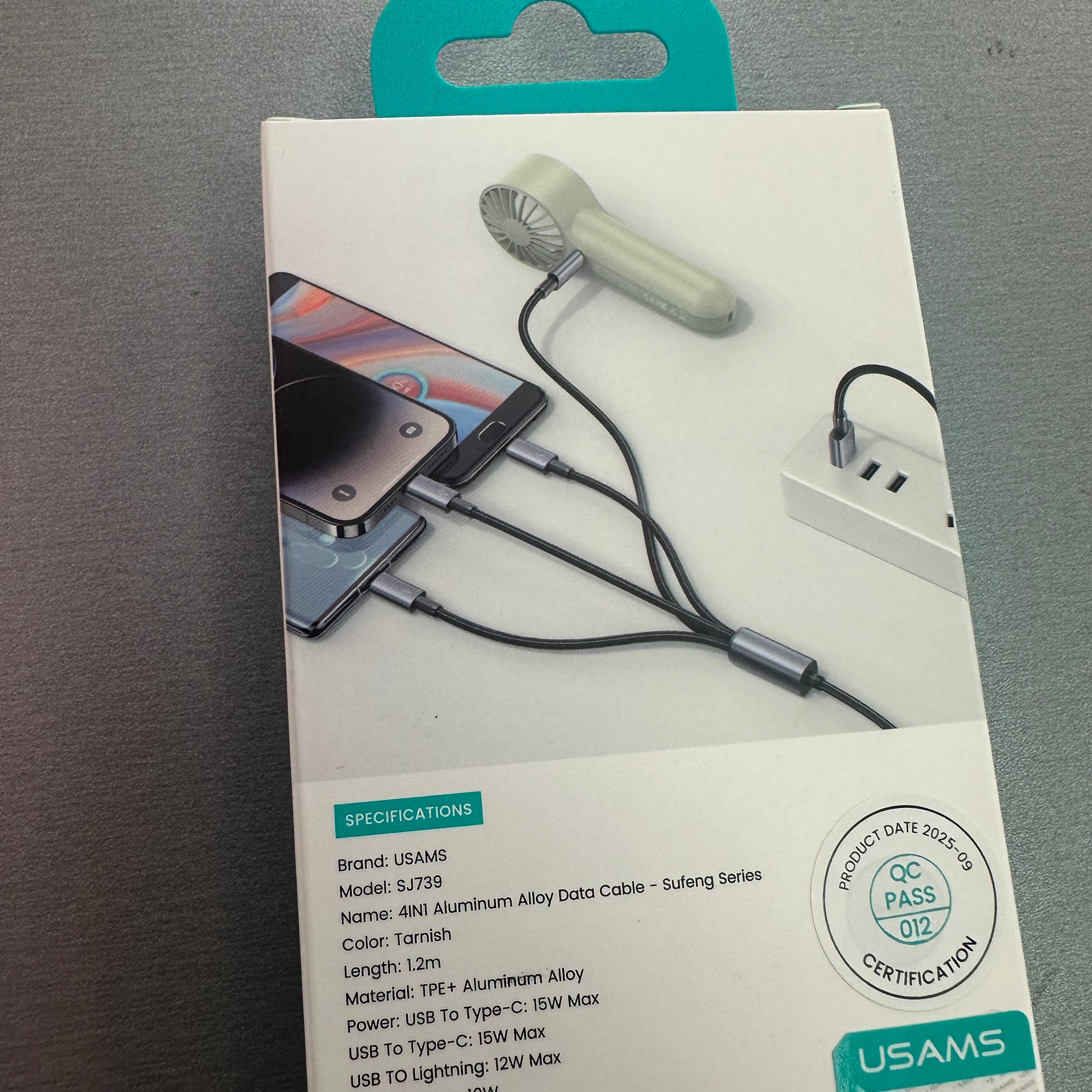 4 in 1 Data and Charging Cable 15W (1.2 Meter)