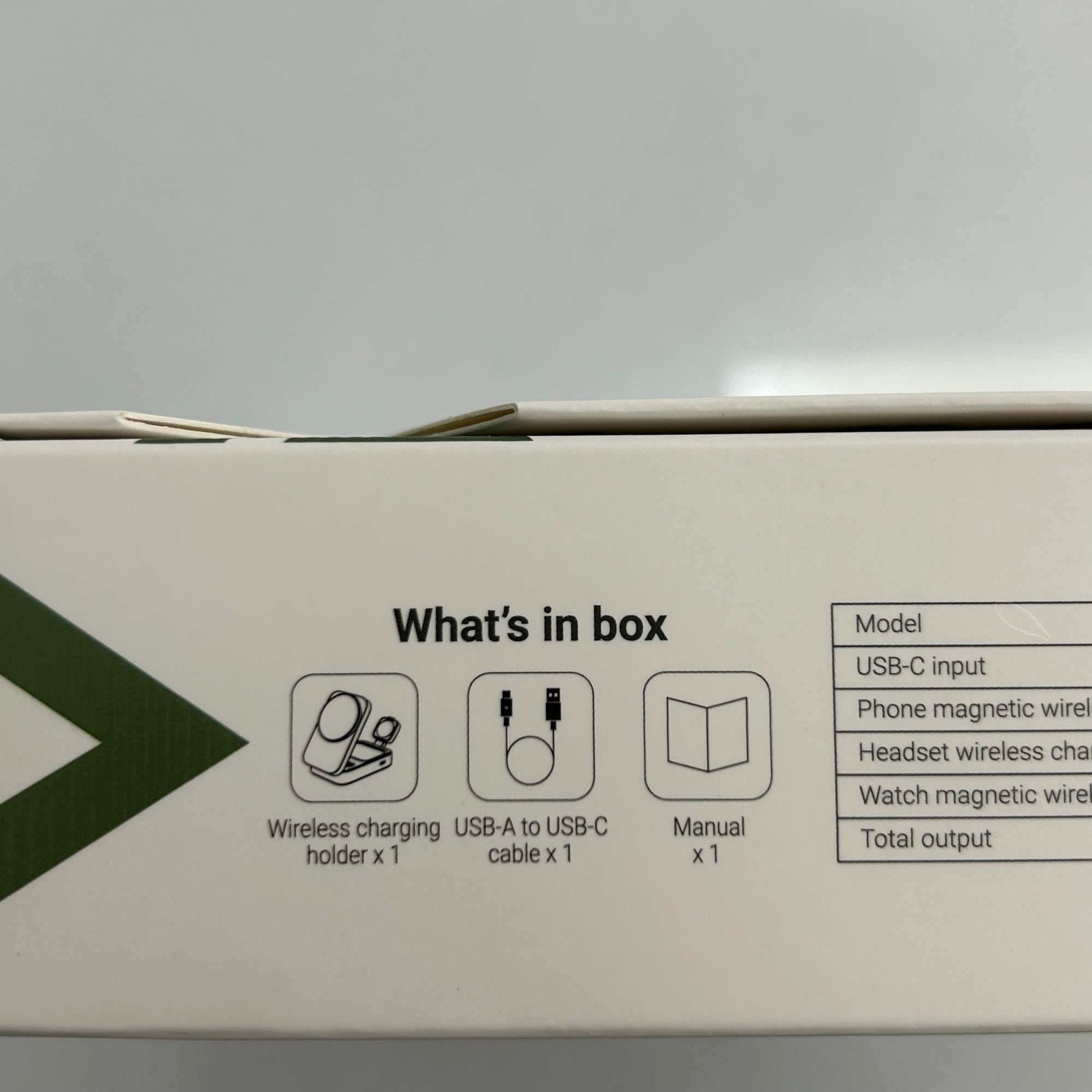 22.W Three in one Wireless Charger for Desktop 3 in 1