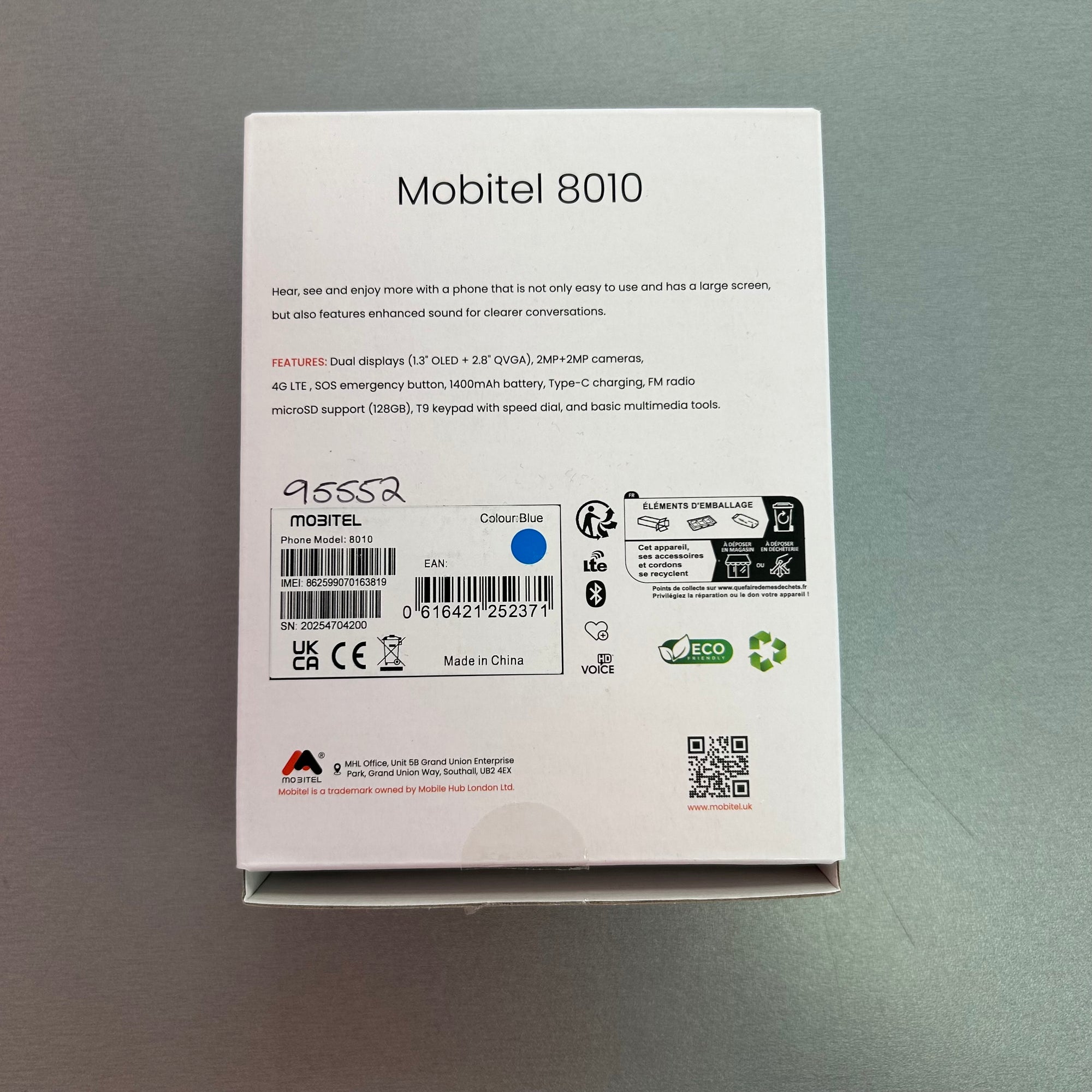 Mobitel 8010 Unlocked Basic Flip Phone for Elderly