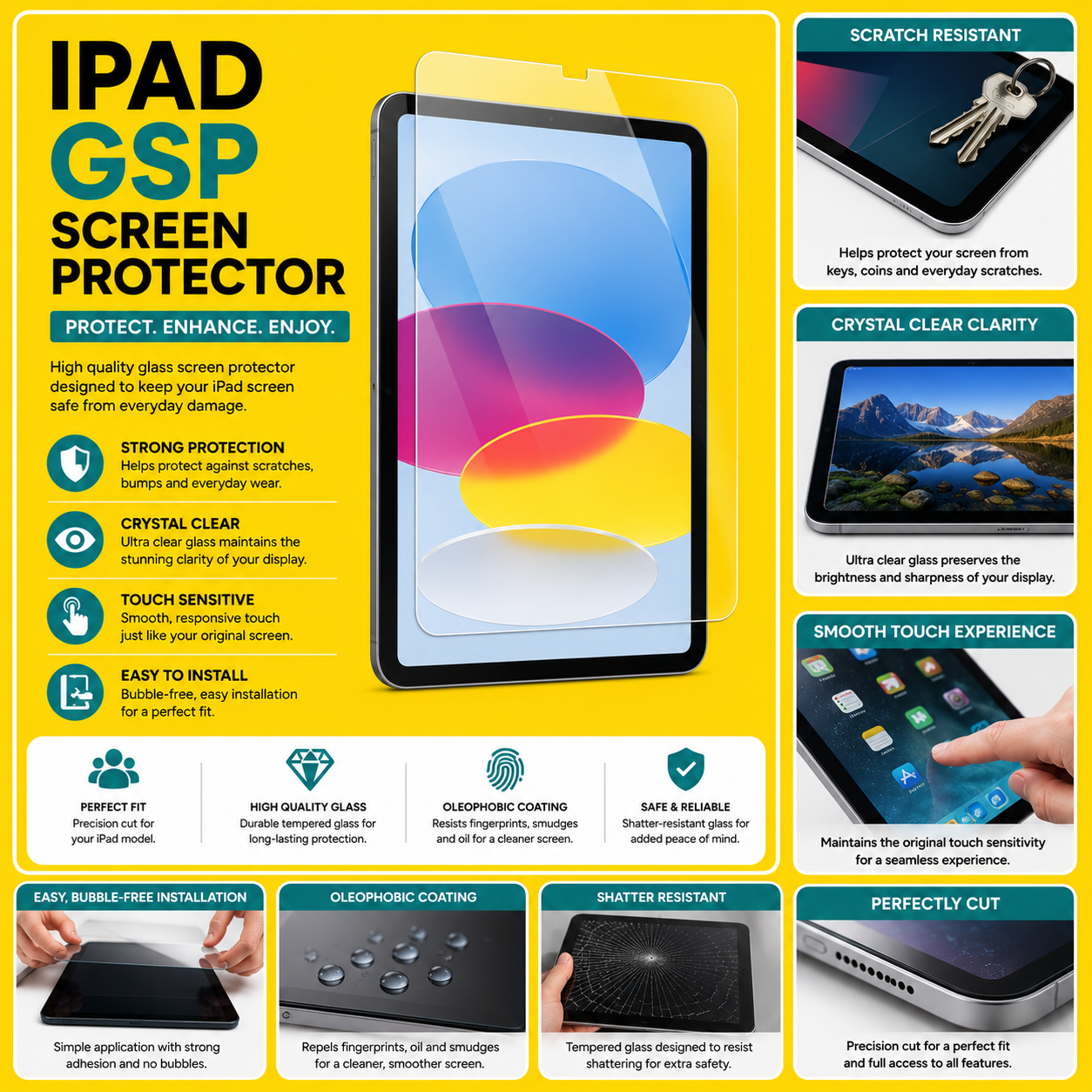 Glass Screen Protector for iPads