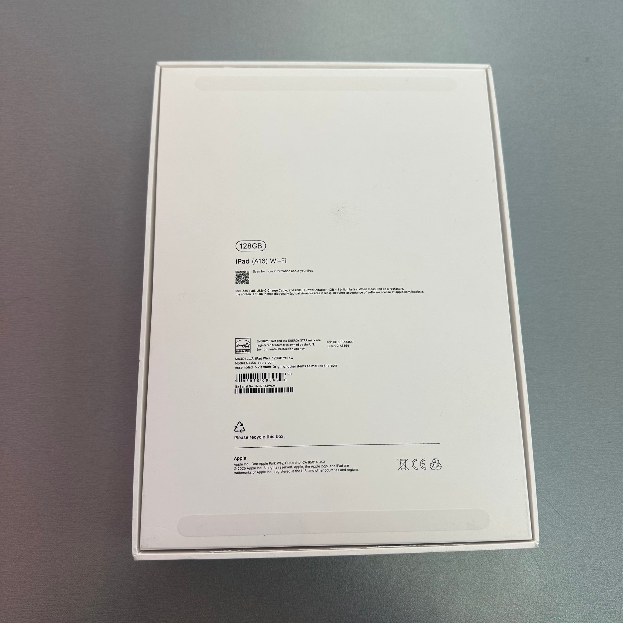 Apple iPad 11th Generation 128GB Wi-Fi Yellow A16 - 5 Charge Cycles &amp; Long Apple Warranty