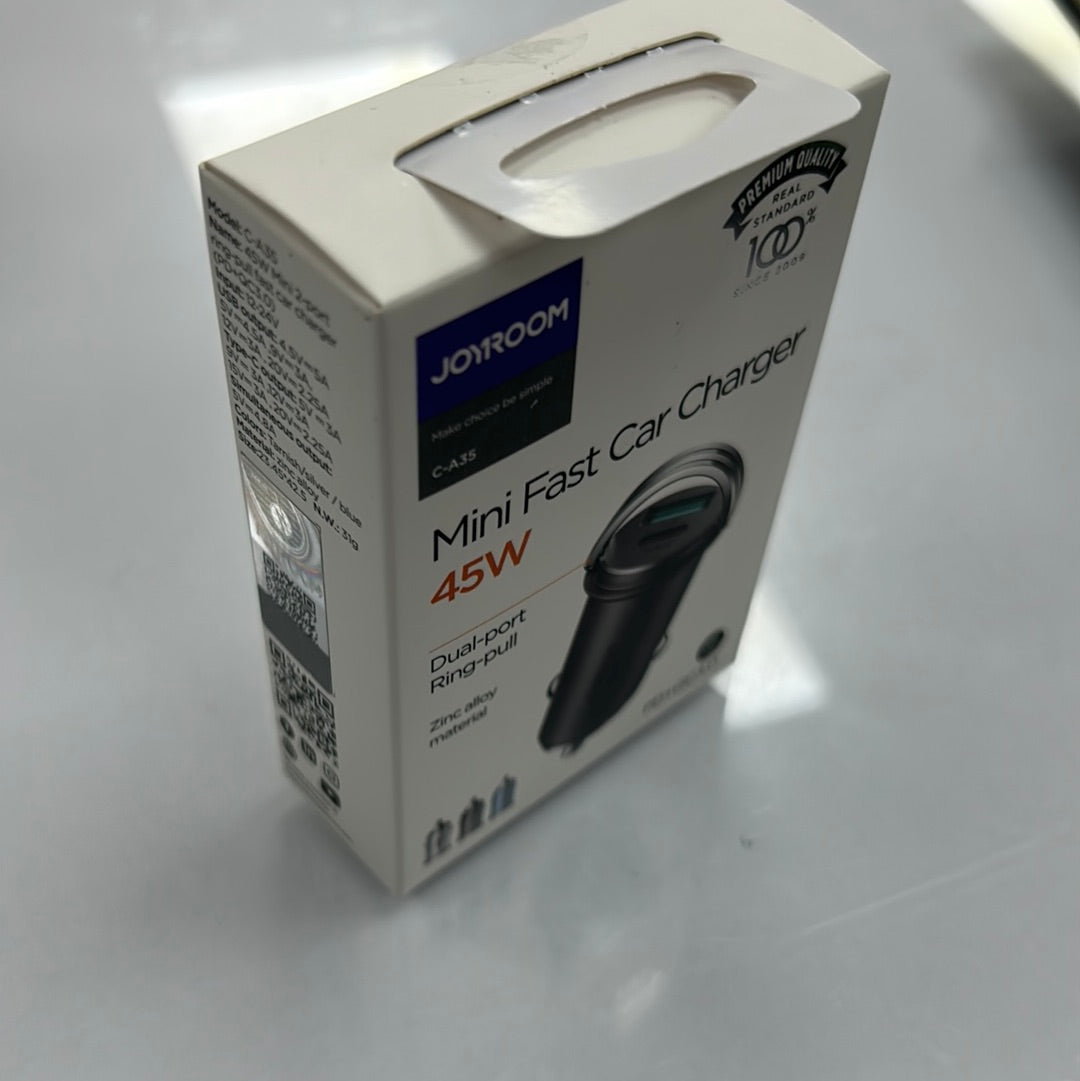 Joyroom 45W Mini Fast Car Charging Plug with USB &amp; Type C