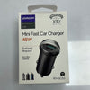 Joyroom 45W Mini Fast Car Charging Plug with USB &amp; Type C