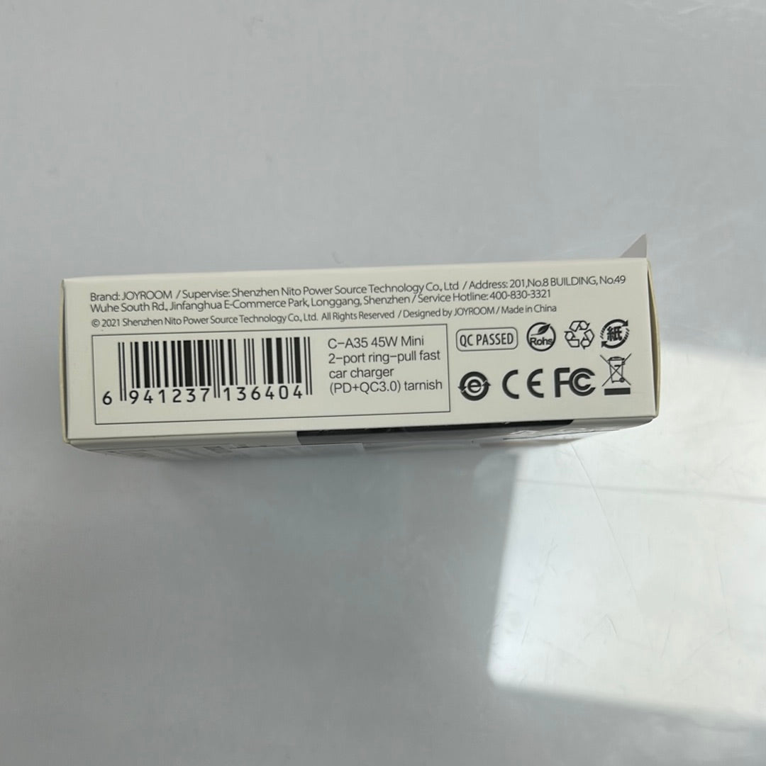 Joyroom 45W Mini Fast Car Charging Plug with USB &amp; Type C