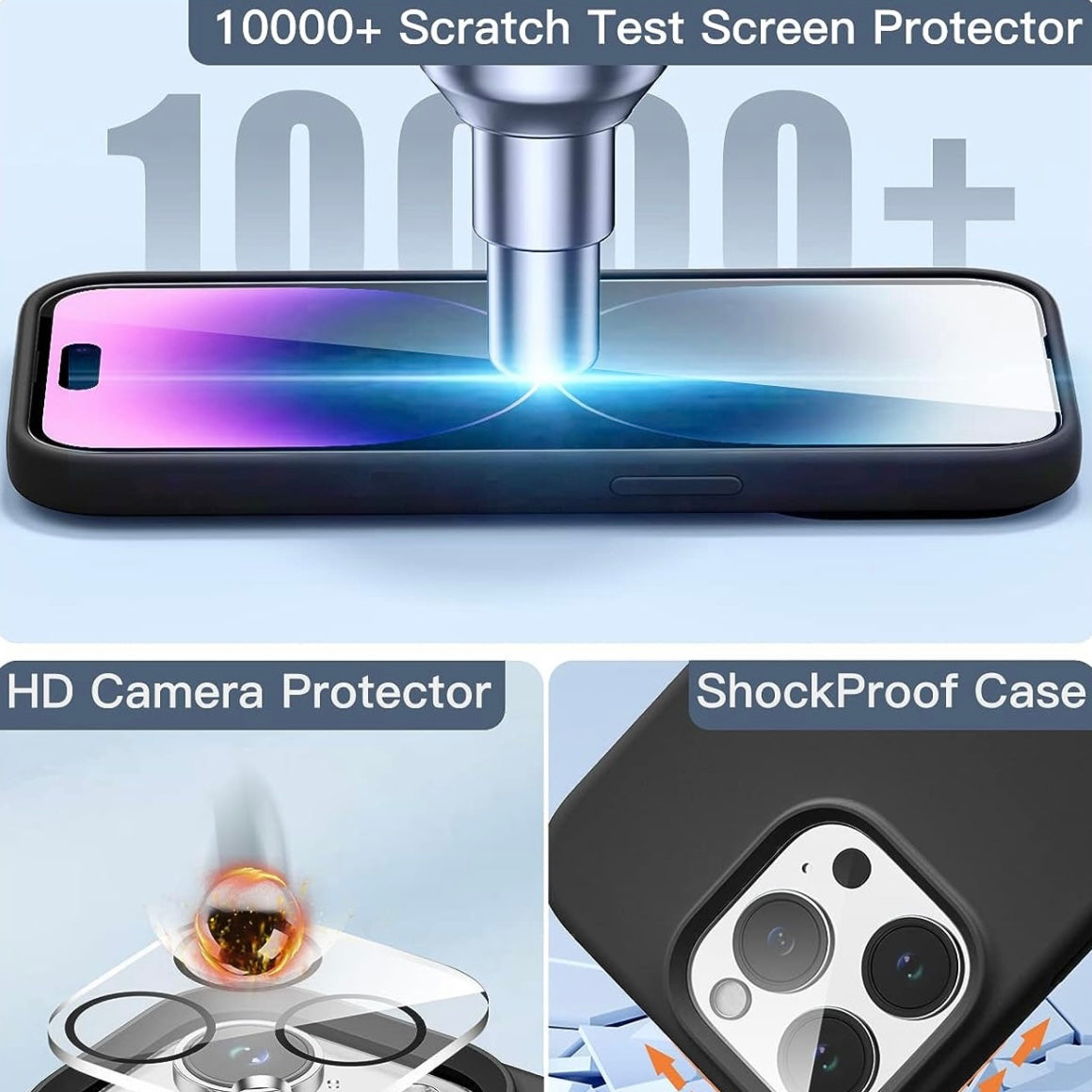 Temdan iPhone 14 Shockproof Slim Case + Extras