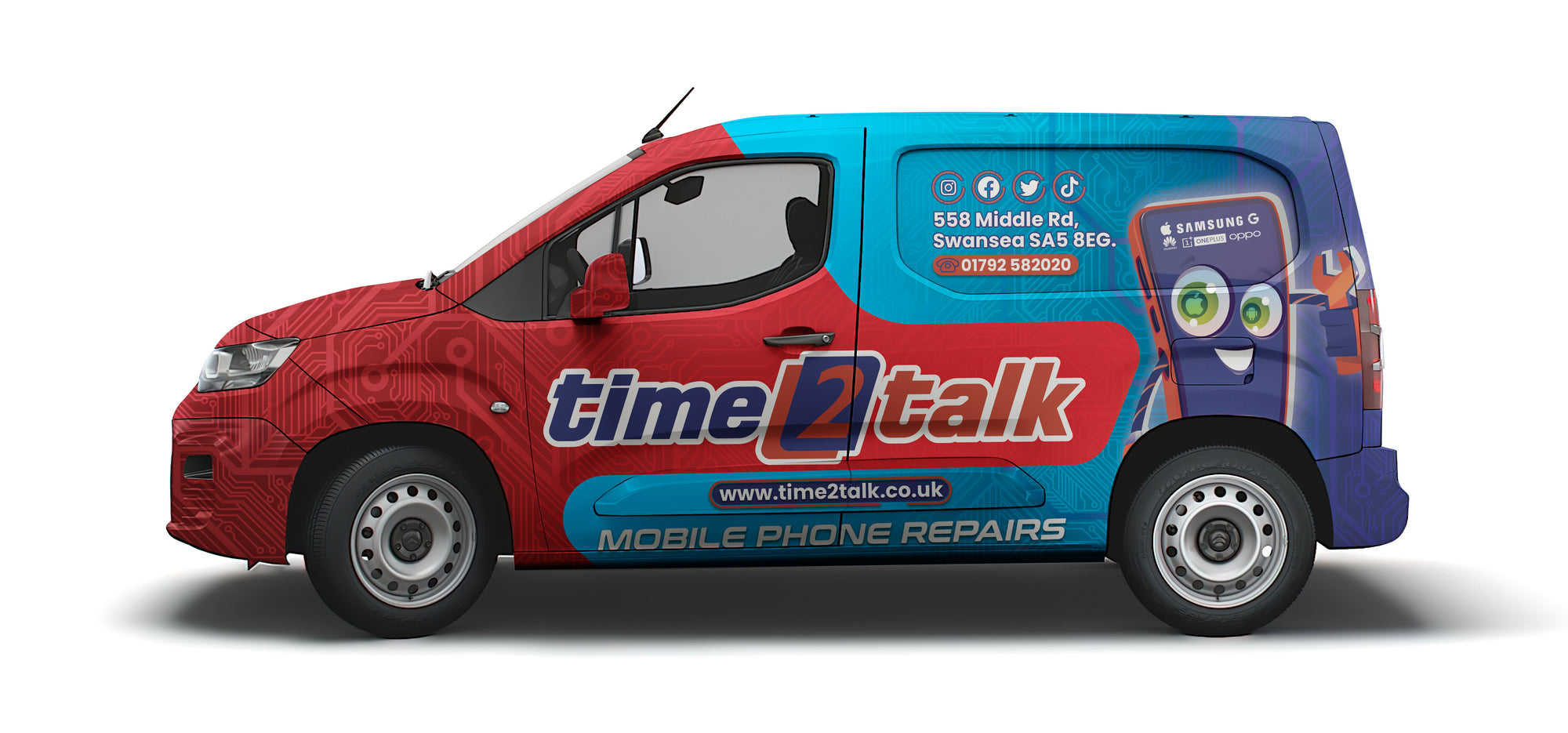 local pick up for mobile phone and ipad repairs in swansea with time 2 talk